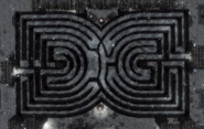 A top-down view of the maze.