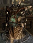 A brown Argonian.