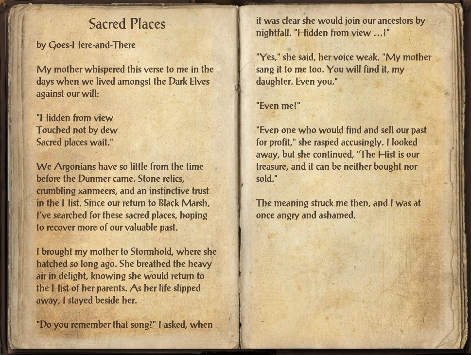 Sacred Places | Elder Scrolls | Fandom