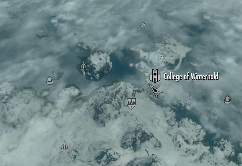 college of winterhold map