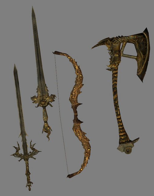 elder scrolls oblivion weapons