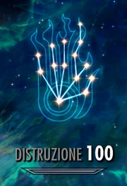 La distruzione così come appare nell'elenco dei miglioramenti alle statistiche in The Elder Scrolls V: Skyrim