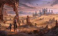 The Alik'r Desert, a vast desert in the northern reaches of Hammerfell.