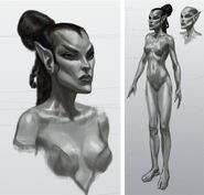 Dark Elf female concept art