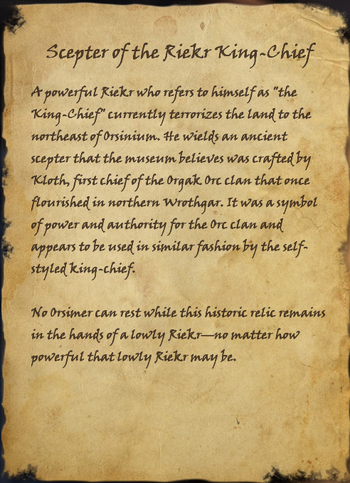Scepter of the Riekr King-Chief (Book)