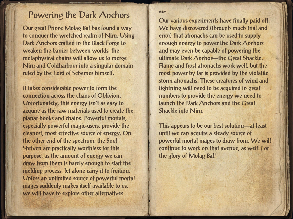 Powering the Dark Anchors | Elder Scrolls | Fandom