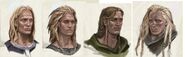 Nord male hairstyles concept art.