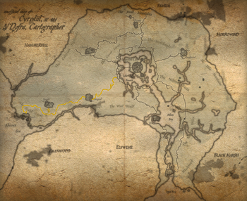 Map of cyrodiil Gold Road