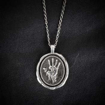 Dark Brotherhood Medallion Necklace (Front)