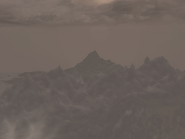 Red Mountain seen from the Throat of the World in {{Skyrim|!}}.