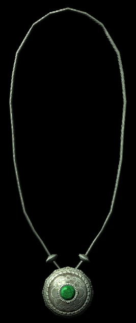 Silberne Smaragdhalskette