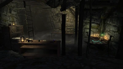 Der Keller der Hütte