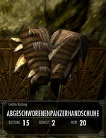 Abgeschworenenpanzerhandschuhe