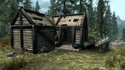 Die Hütte von außen