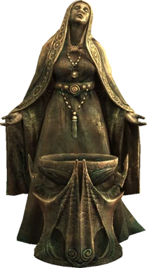 Статуя Мари в Скайрімі.