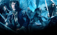 Desolation - Bilbo and dwarves poster
