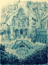 Menegroth, capital del Reino de Doriath, y sede del Rey Thingol, rey de todos los Sindar de Beleriand.