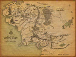 Middle earth map wallpaper