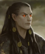 Sauron en su última forma hermosa en Númenor, donde consigue convencer a los Numenoreanos de atacar a los Valar y venerar a Morgoth.