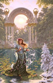 Estë en las fuentes de Lórien