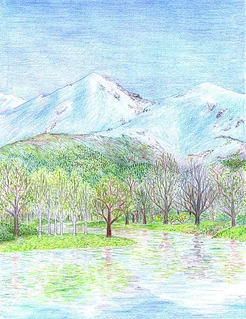 Representación del paisaje que presentaba Ossiriand. Ilustración de .