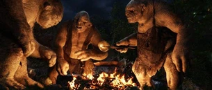 Trolls de piedra que aparecen en la película El Hobbit