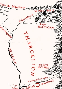 Detalle de un mapa de  que muestra la localización de la región de Thargelion.