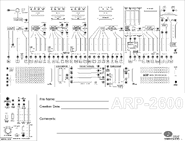 ARP 2600 patch sheet