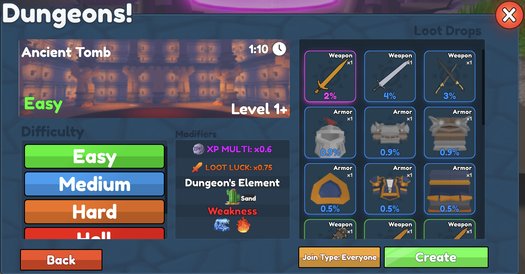 I HAVE SEEN UPDATE 3 CONTENT, Elemental Dungeons