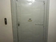 Vintage heavy duty fireproof swing door