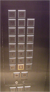 ThyssenKrupp elevator buttons without 13th and 14th floor buttons.