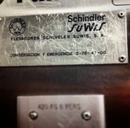 1950s-1960s Schindler nameplate (unknown country) (Credit to Instagram user croniktom)