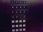 Black and white square buttons, normally found in high-rise elevators.