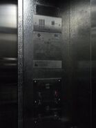 Car Station of dewhurst fixtures used on a 1984 Fiam elevator in Hong Kong Public Housing Estate Shopping Mall (Chuk Yuen Plaza).