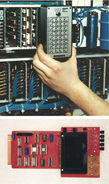 An engineer setting up components for a MIPROM TMS controller.