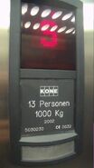 Kone Sigma LED floor indicator (Credit to YouTube user PostTower)