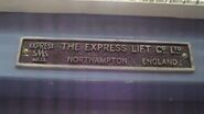 Old Express Lift brand badge with SMS Lifts name in New Zealand. (credit to WaygoodOtis)