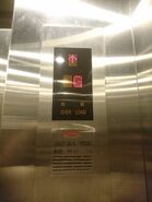 STEP SM-04-VRF LED floor indicator used on a Fujitec elevator.