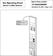 Screenshot of first page of Series 5 document from Otis spare parts leaflet. The NEL buttons are irrelevant to the COP.