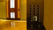 Elevator control panel on the high rise elevator at Rivercenter Marriott in San Antonio