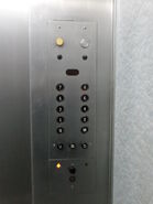 1960-1970s Otis Lexan push buttons without manual control buttons in Hong Kong.