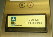 1990s Hammond & Champness/Dover Elevators nameplate.