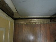 1900s?-1920s? Pacific off center name door sill (Swing door outside)