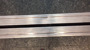 Fujitec door sill from the United States (top of photo is the outside) (center opening doors)