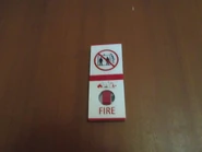 Schindler FIGS fireman's switch with European "do not use elevator in case of fire" sign. This is used in a Schindler 3300 AP elevator.