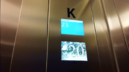 KSS 900 LCD floor indicator in the Polaris elevator found in Athenee Tower, Bangkok, Thailand.