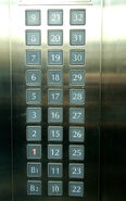 Another elevator button panel without 13th and 14th floor buttons.