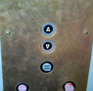 Epco Older black WS Haloline floor buttons (Credit to Instagram user jowevator3219)