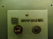 1960s Hitachi nameplate.