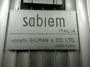 1960s-1970s Sabiem nameplate in Hong Kong, China.